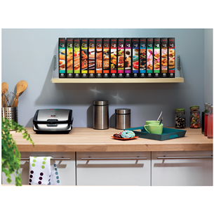 Tefal Snack Collection, 700 Вт, нерж. сталь - Контактный тостер со сменными панелями