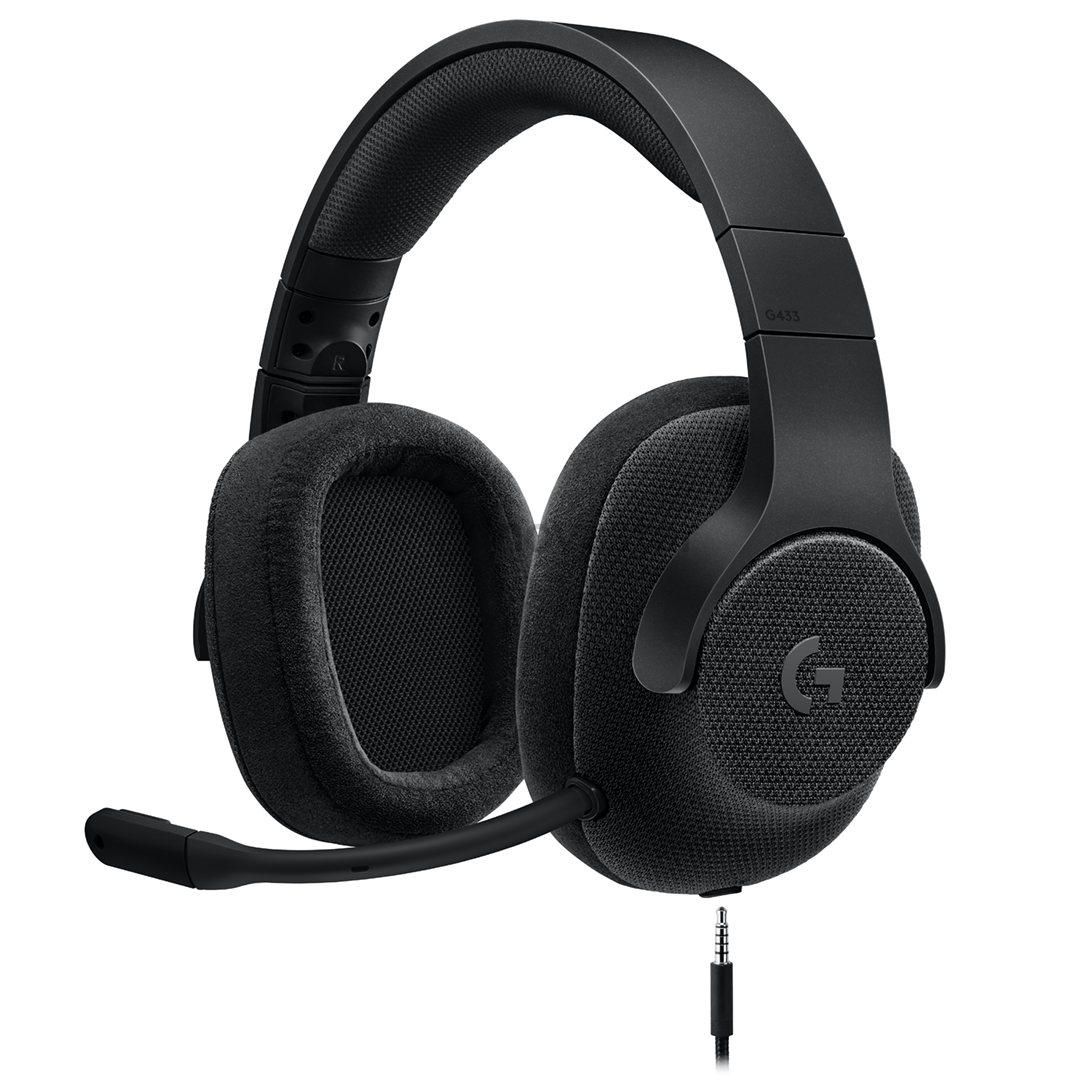 Ausinės Logitech G433, Juodos