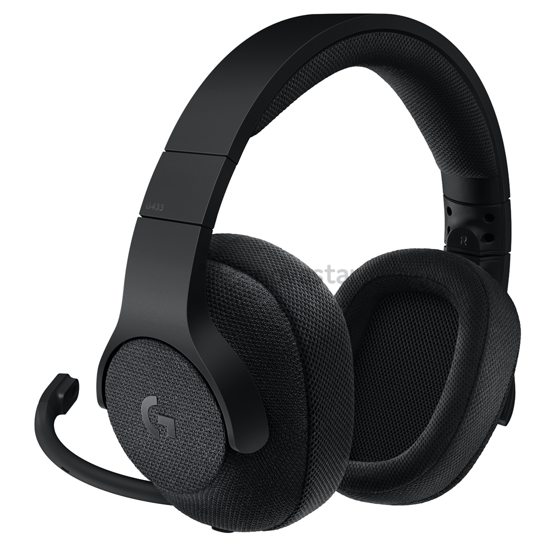 Ausinės Logitech G433, Juodos