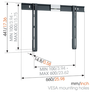 Sieninis laikiklis Vogels THIN505 40-65" televizoriams