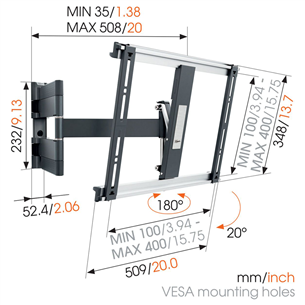 Sieninis laikiklis Vogels THIN445 26-55" televizoriams