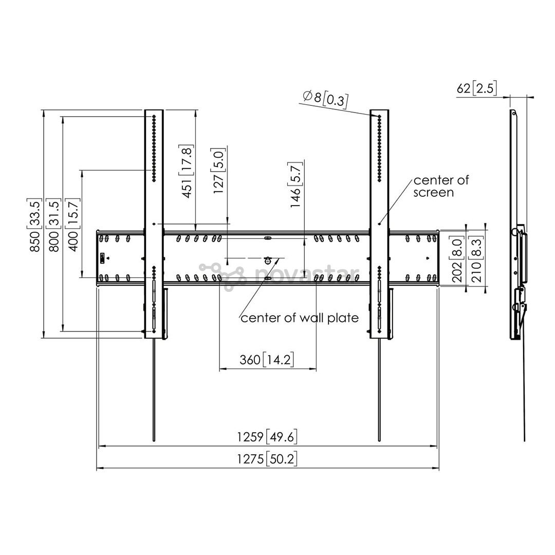 Sieninis laikiklis Vogels PFW6910 80-120" televizoriams
