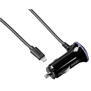 Automobilinis įkroviklis Hama Lightning 2.4A, 5V, 1,5m, Juodas