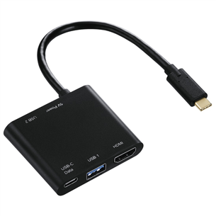 Adapteris Hama USB-C, 2xUSB-A , HDMI