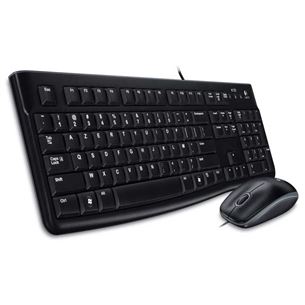 Klaviatūra ir pelė Logitech MK120, EST, Laidinės