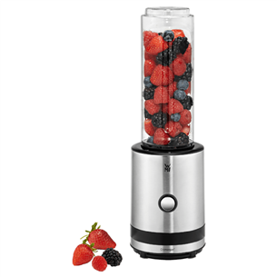 WMF KITCHENminis SmoothieToGo, 300 W, 2 x 600 ml, inox/black - Blender