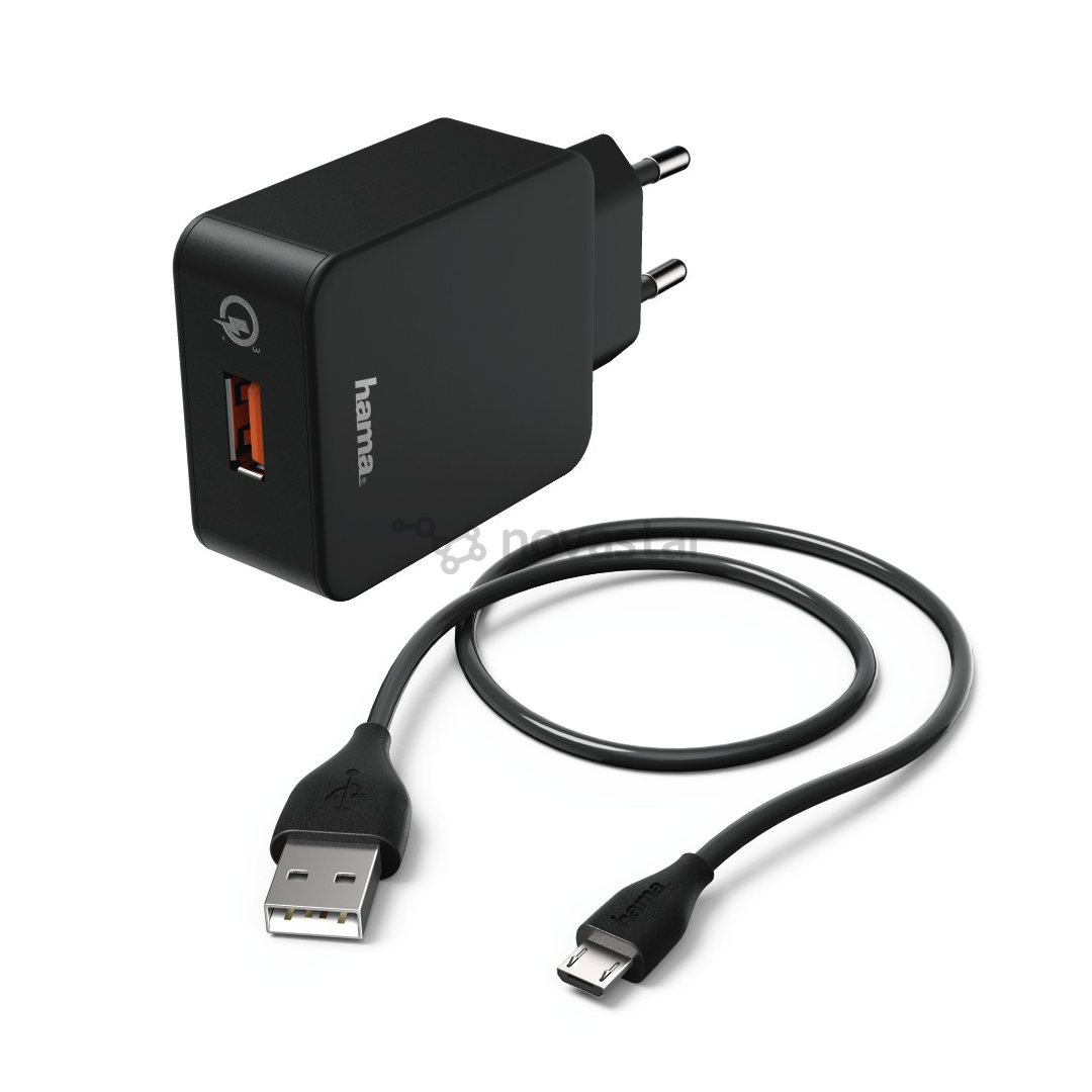 Įkroviklis Hama QC™3.0+micro cable, 1,5m