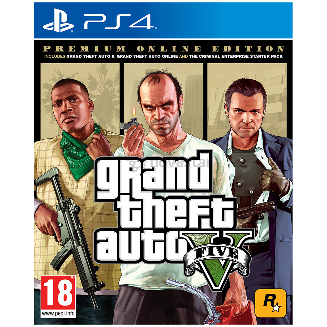 PS4 žaidimas Grand Theft Auto V Premium Online Edition