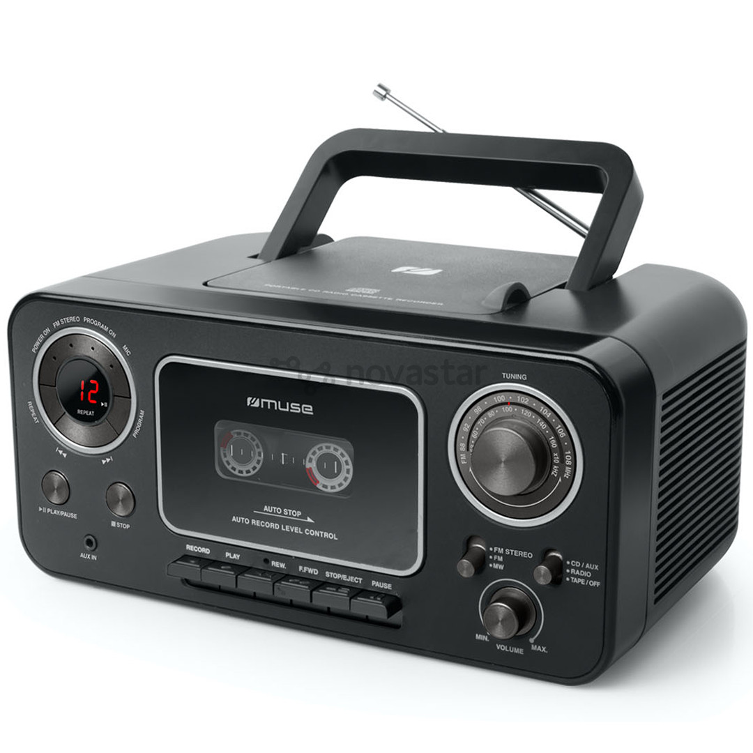 Magnetola Muse M-182RDC, Juoda