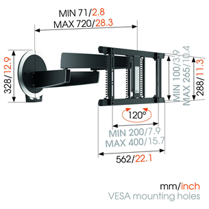 Elektroninis sieninis Vogels  NEXT7356 (40-65 ") televizoriams