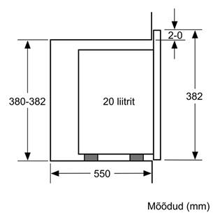 Įmontuojama mikrobangų krosnelė Bosch BFL524MW0