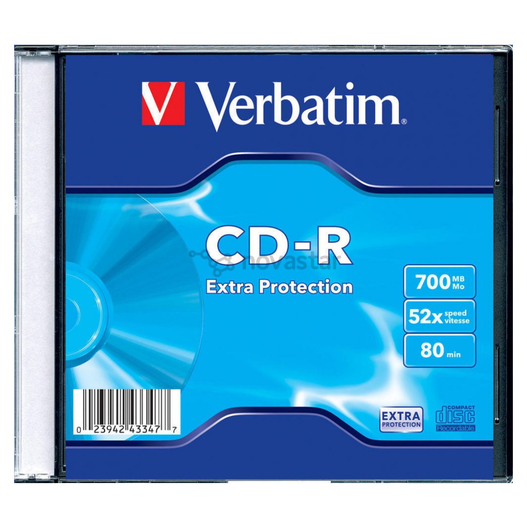 Vienkartinio įrašymo diskai Verbatim CD-R 700MB Slim