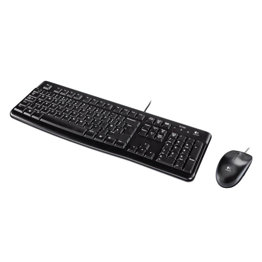 Klaviatūra ir pelė Logitech MK120, RUS, Laidinės