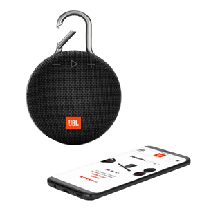 Belaidė kolonėlė JBL Clip 3, Black