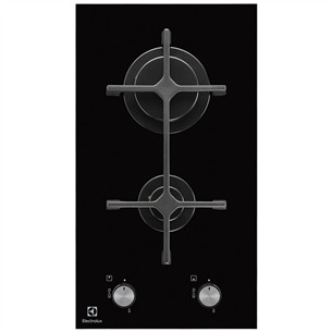 Electrolux, plotis 29 cm, juoda - Įmontuojama dujinė kaitlentė