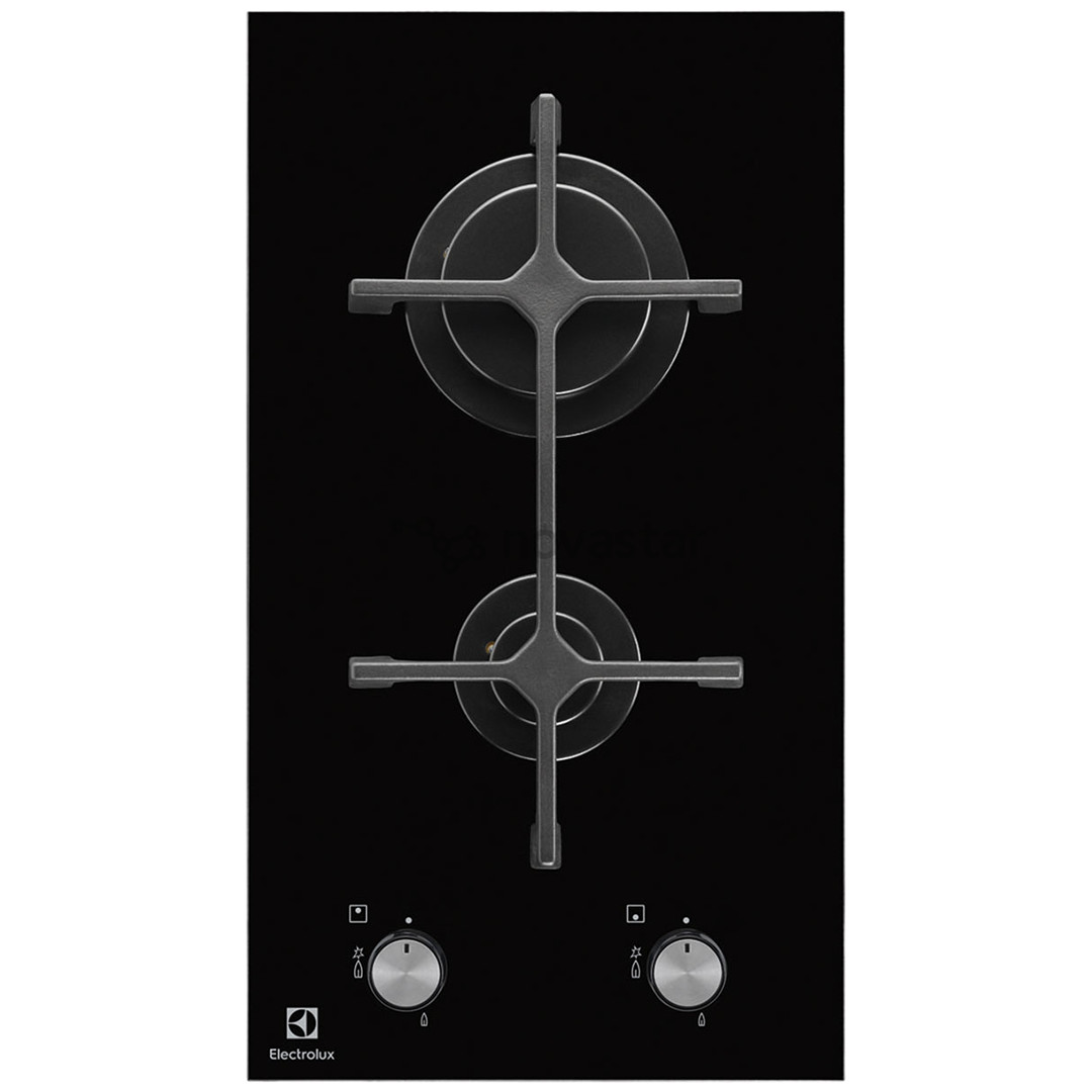 Electrolux, plotis 29 cm, juoda - Įmontuojama dujinė kaitlentė