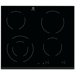 Electrolux, width 59 cm, frameless, black - Built-in Ceramic Hob