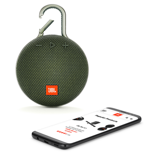 Belaidė kolonėlė JBL Clip 3, Žalia