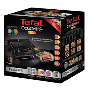 Tefal Optigrill+, 2000 Вт, черный - Электрический гриль