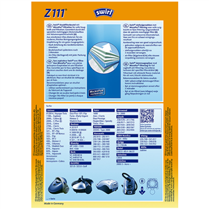 Dulkių siurblių maišeliai Swirl Micropor Z 111, 5vnt