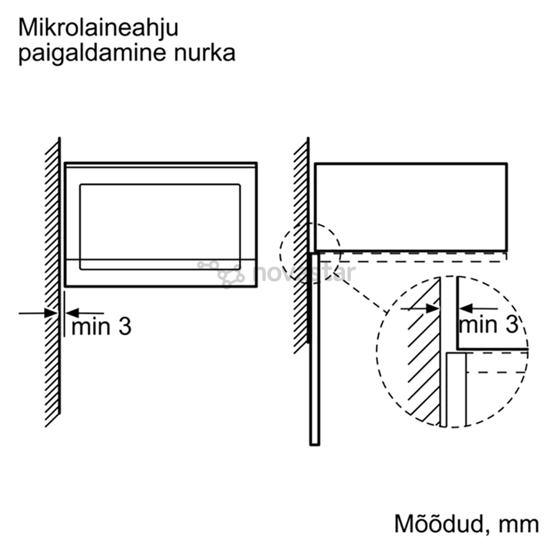 Įmontuojama mikrobangų krosnelė Bosch BFL554MB0