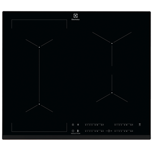 Electrolux 600 FlexiBridge, Hob2Hood, EcoTimer, ширина 59 см, без рамы, черный - Интегрируемая индукционная варочная панель EIV634