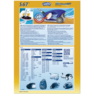 Swirl S 67 PET, 4 vnt. - Dulkių maišeliai