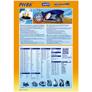 Swirl PH 86 S-bag, 4 vnt. - Dulkių maišeliai