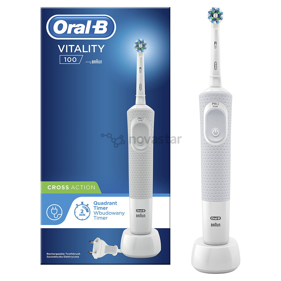 Elektrinis dantų šepetėlis Braun Oral-B Vitality 100, Baltas