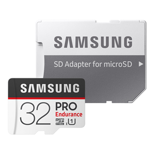 Atminties kortelė Samsung Endurance PRO Micro SDHC 32GB + SD adapteris, 10 klasė