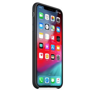 Dėkliukas Apple iPhone XS Max, Silikoninis, Juodas