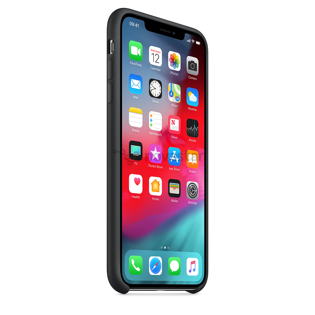 Dėkliukas Apple iPhone XS Max, Silikoninis, Juodas