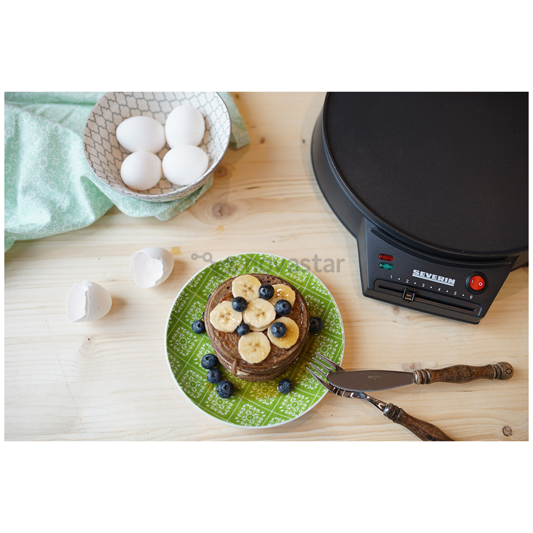 Severin, 1000 W, black - Crepes maker