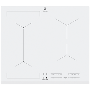 Electrolux, EcoTimer, width 59 cm, frameless, white - Built-in Induction Hob