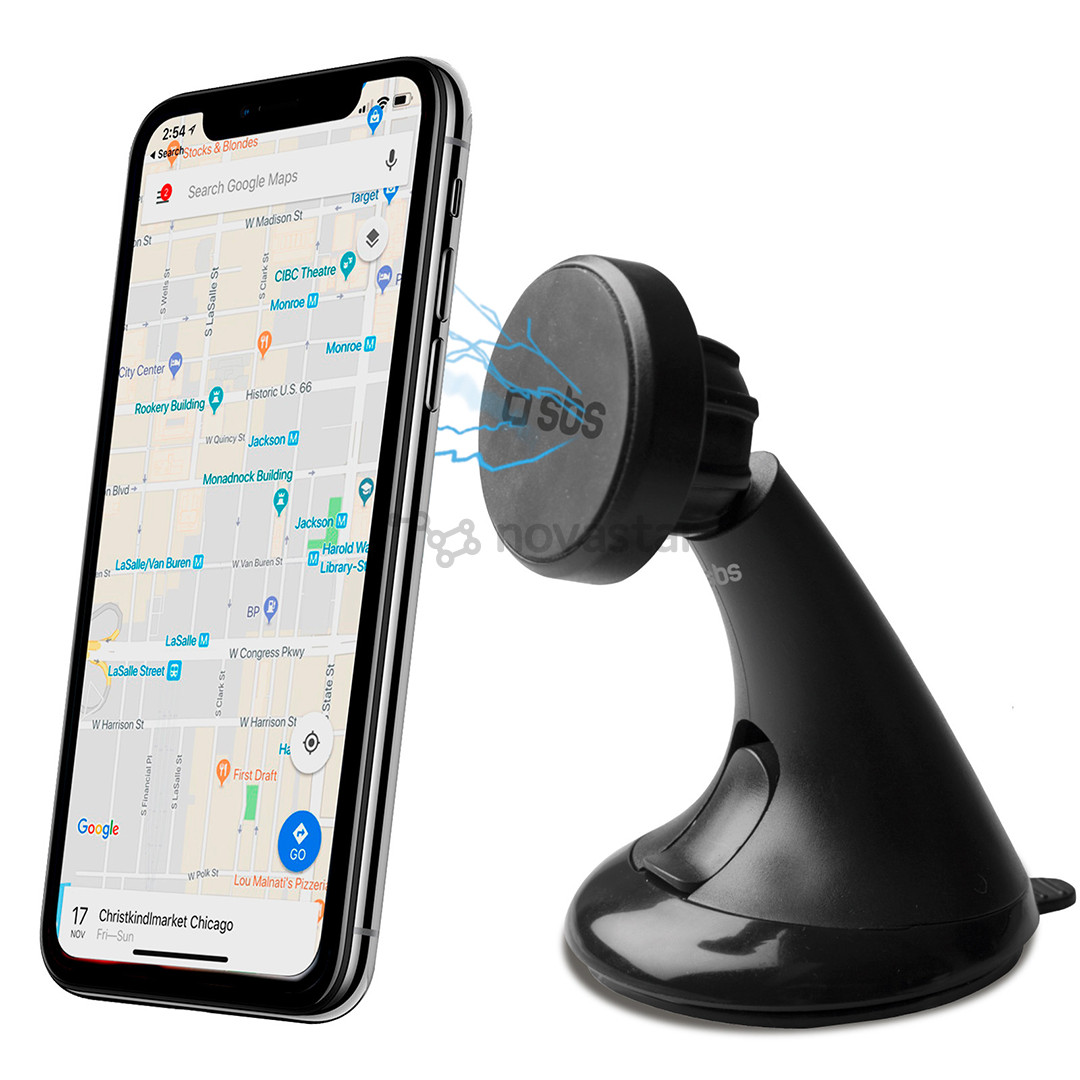 SBS Wide Wind, juodas - Universalus telefono laikiklis