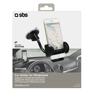 SBS Windshield, black - Smartphone car mount