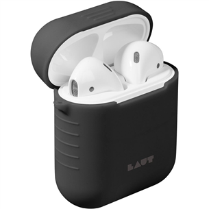 Dėklas Laut Apple AirPods, Silikoninis, Juodas