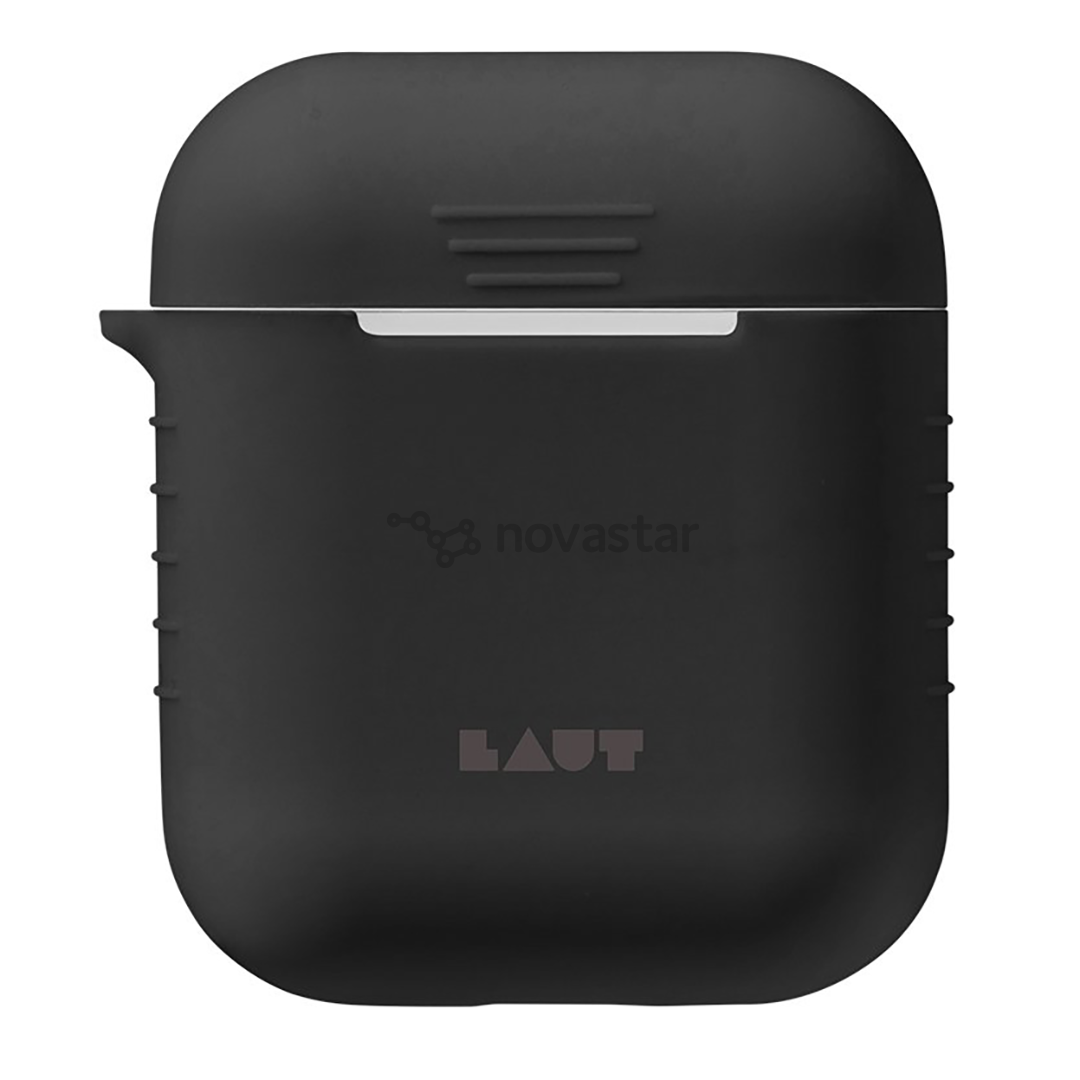Dėklas Laut Apple AirPods, Silikoninis, Juodas