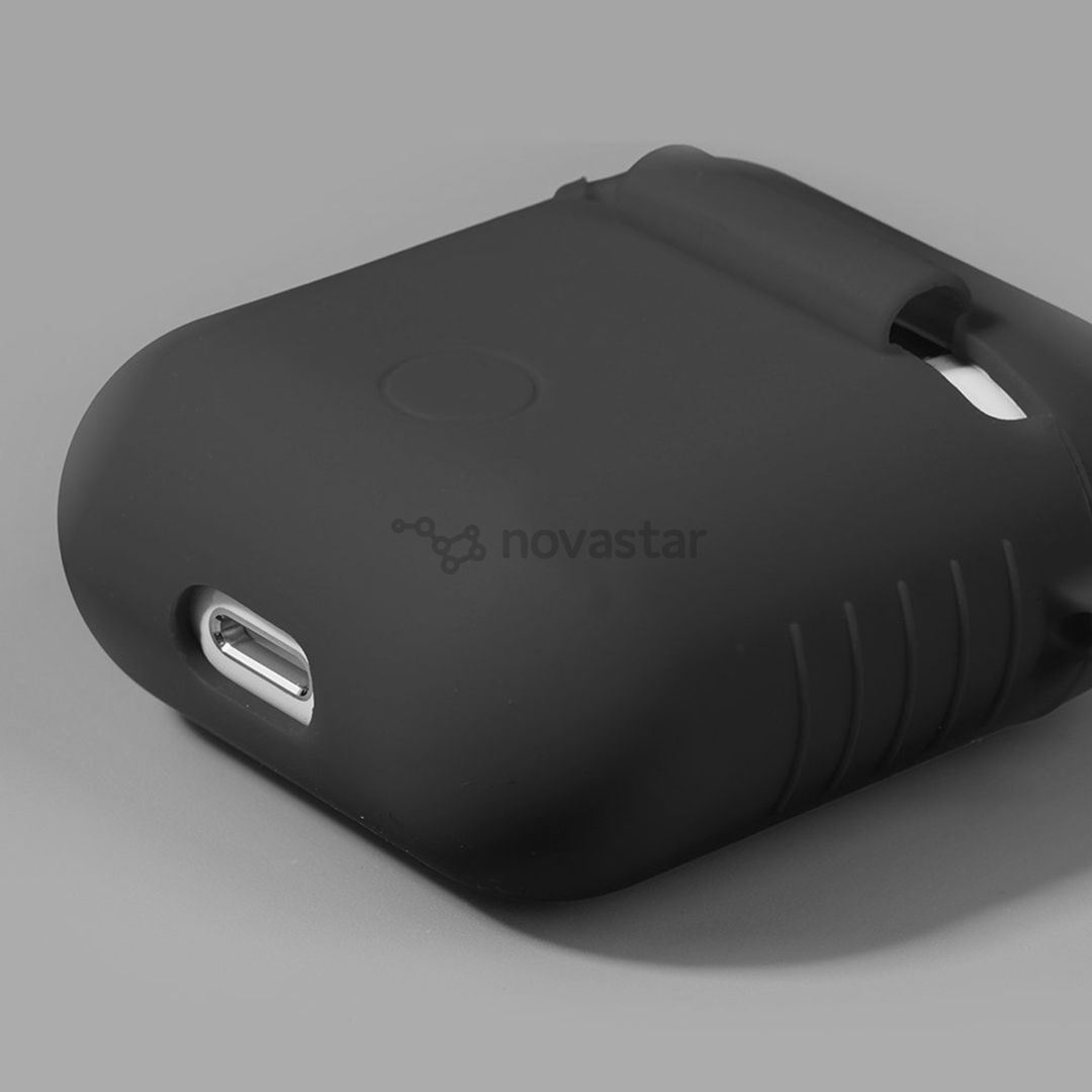 Dėklas Laut Apple AirPods, Silikoninis, Juodas