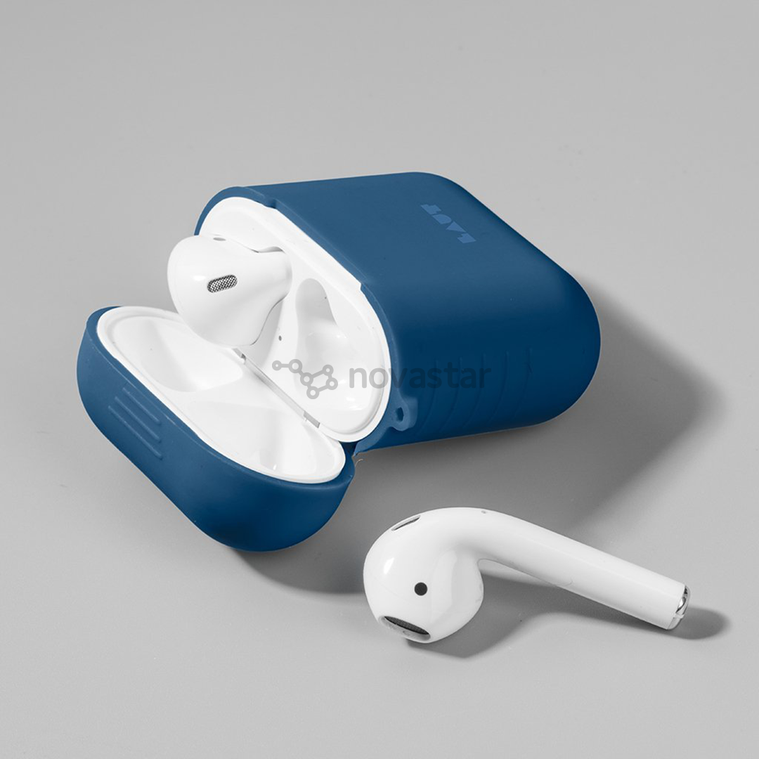 Dėklas Laut Apple AirPods, Silikoninis, Mėlynas