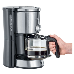 Severin, water tank 1.25 L, black/silver - Coffee maker