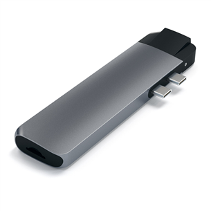 USB šakotuvas Satechi USB-C PRO Hub with 4K HDMI and Ethernet, Pilkas