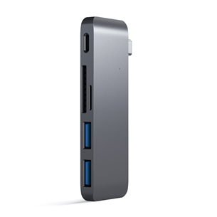 USB šakotuvas Satechi USB-C Pass Through USB Hub - 3-in-1 ST-TCUPM