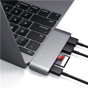 Satechi, MacBook 12'', USB-C, pilkas - USB šakotuvas