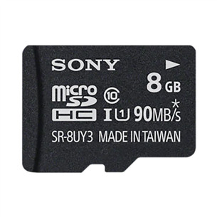 Atminties kortelė Sony Micro SDHC 8GB+SD adapteris, 10 klasė