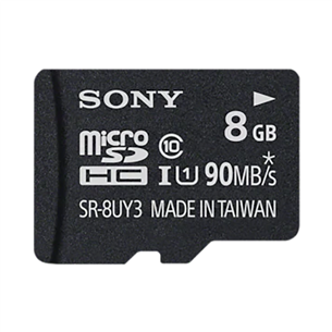 Atminties kortelė Sony Micro SDHC 8GB+SD adapteris, 10 klasė