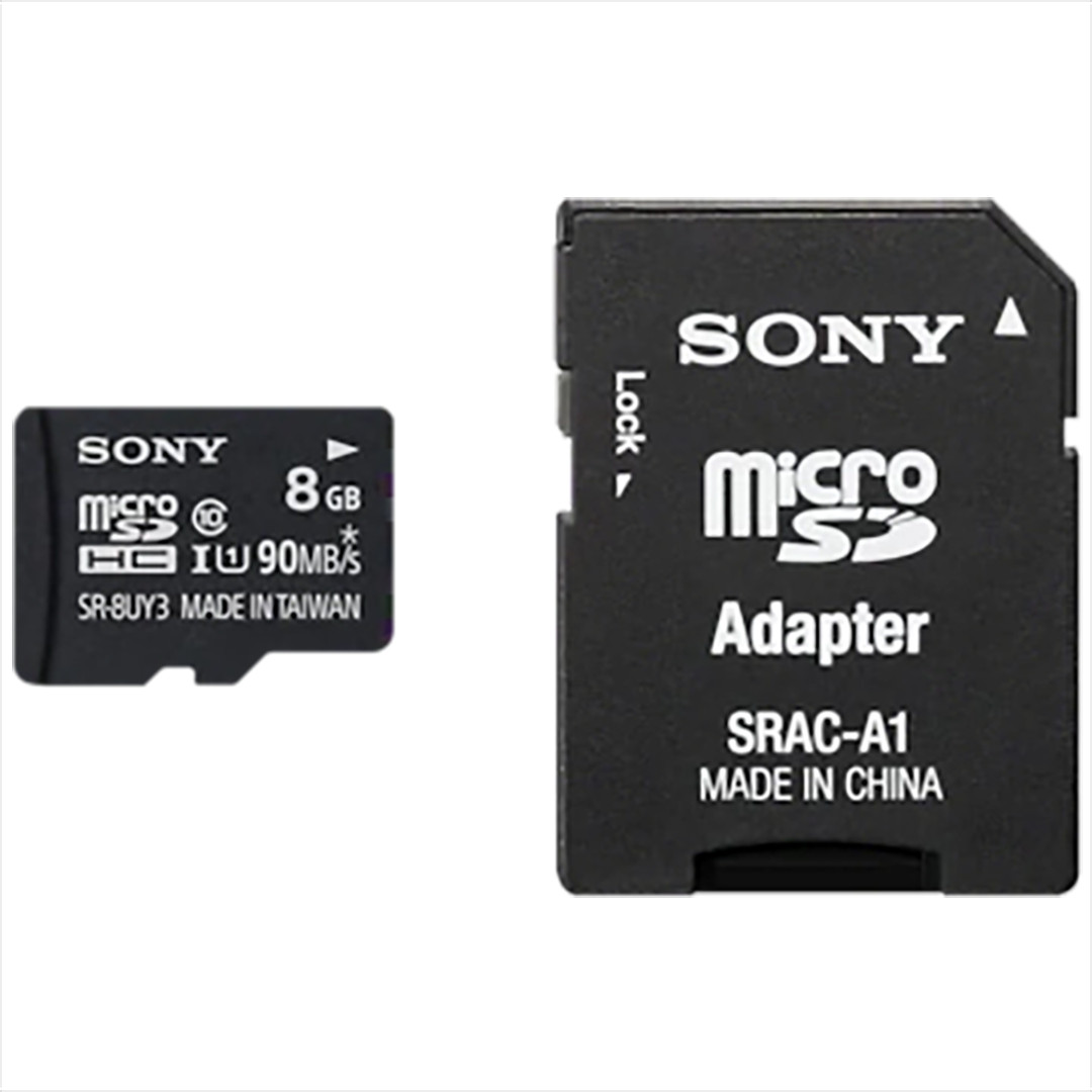 Atminties kortelė Sony Micro SDHC 8GB+SD adapteris, 10 klasė