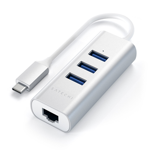 Šakotuvas Satechi USB-C -- Gigabit Ethernet, ST-TC2N1USB31AS