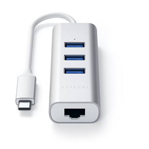 Šakotuvas Satechi USB-C -- Gigabit Ethernet, ST-TC2N1USB31AS