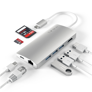 Adapteris Satechi USB-C Multi-Port 4K Gigabit Ethernet
